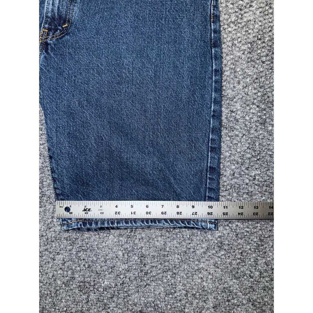 Levi's 505 Regular Fit Denim Shorts Men's Size 38 Dark Wash Jorts - Picture 8 of 9